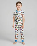 Monster Truck Birthday Boy Bamboo Two Piece Short Sleeve Pajama Set