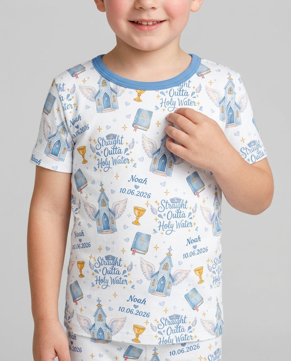 Zweiteiliges, kurzärmliges Pyjama-Set mit Marienkäfern