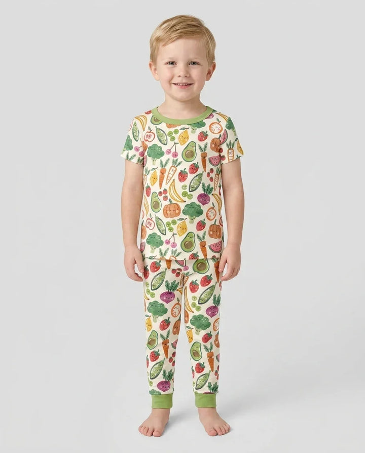 Zweiteiliges, kurzärmliges Pyjama-Set mit Marienkäfern