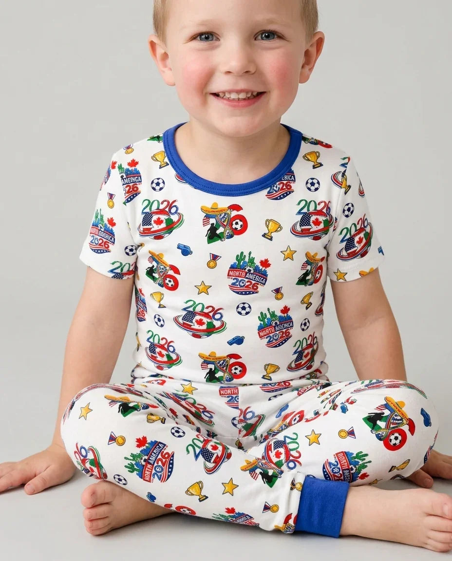 Zweiteiliges, kurzärmliges Pyjama-Set mit Marienkäfern