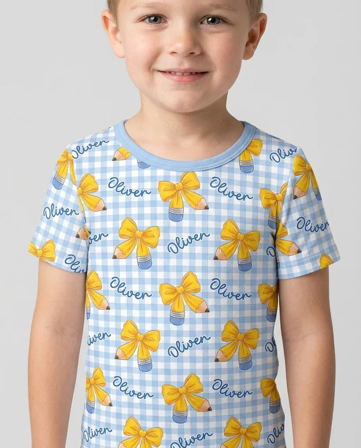 Zweiteiliges, kurzärmliges Pyjama-Set mit Marienkäfern