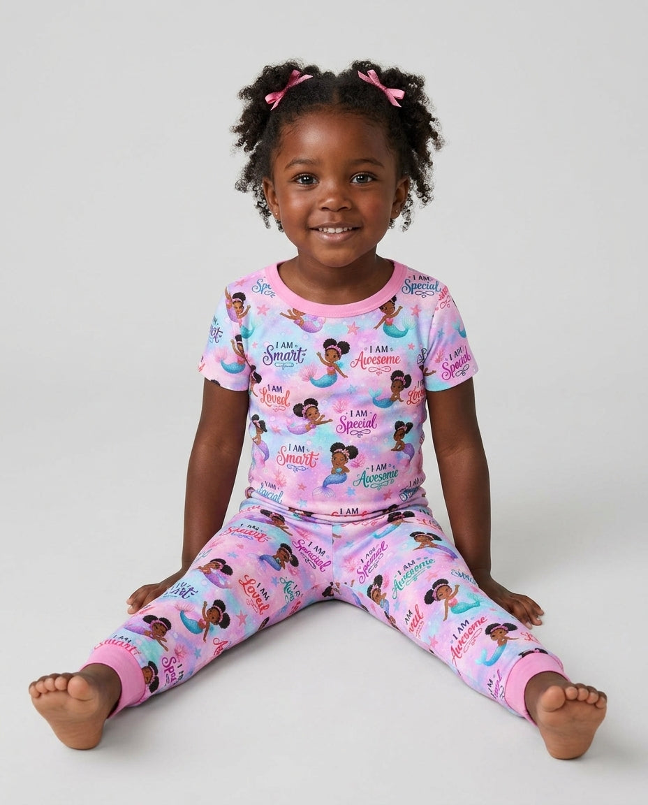 Zweiteiliges, kurzärmliges Pyjama-Set mit Marienkäfern