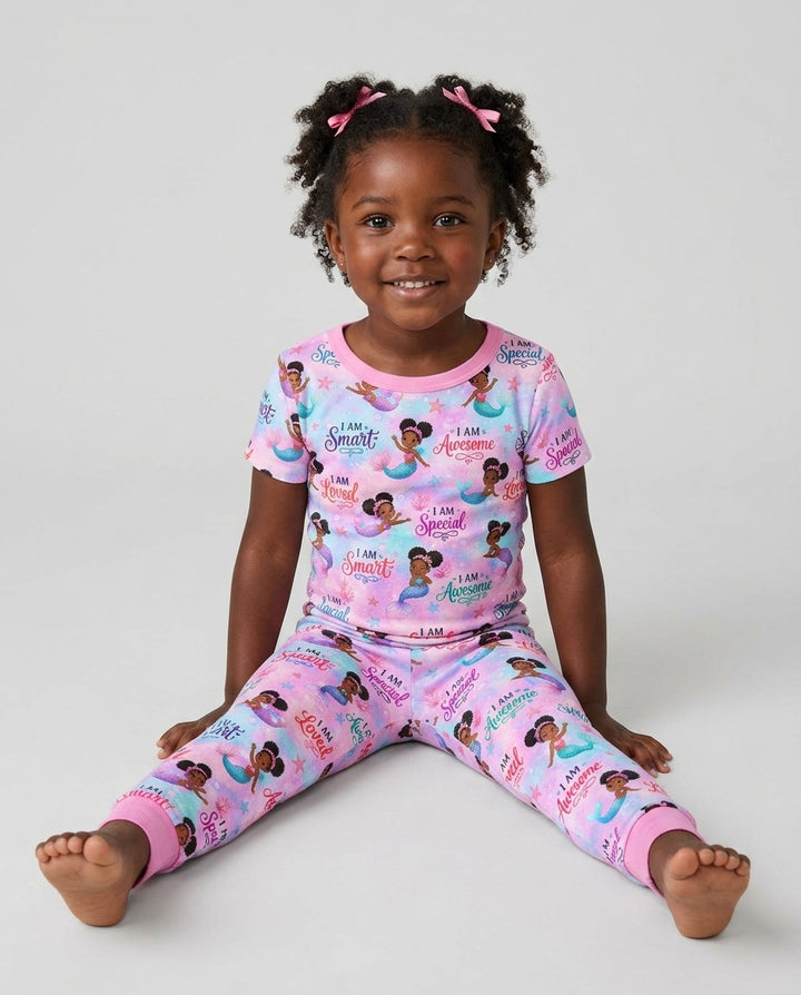 Zweiteiliges, kurzärmliges Pyjama-Set mit Marienkäfern