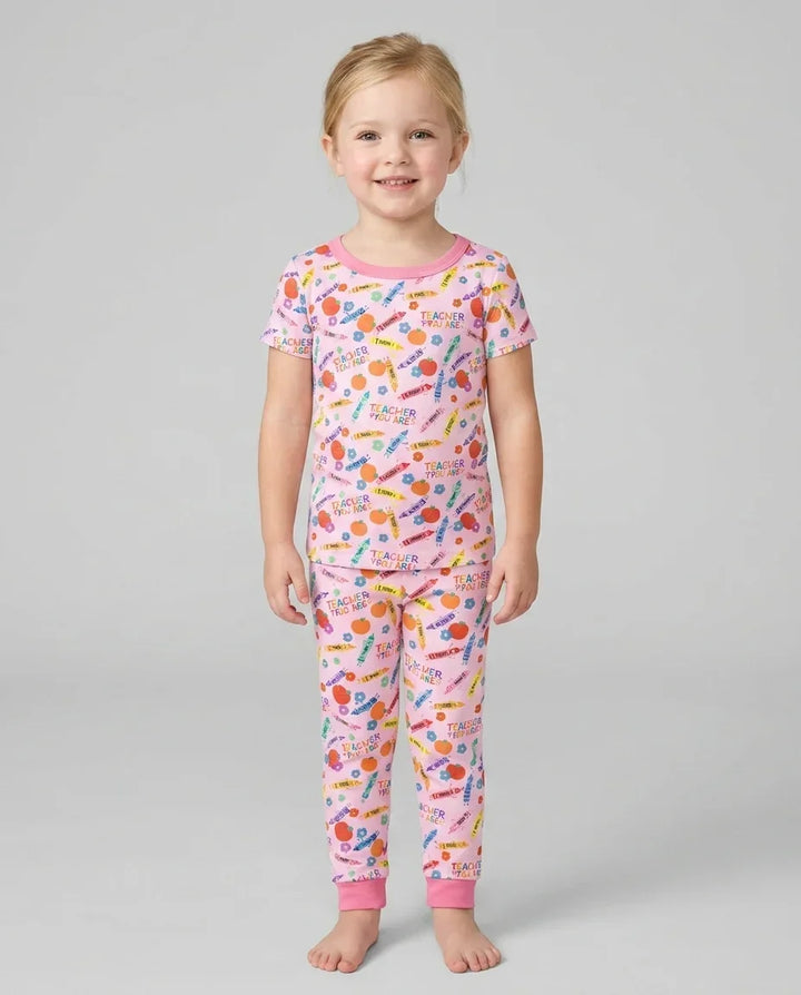 Zweiteiliges, kurzärmliges Pyjama-Set mit Marienkäfern