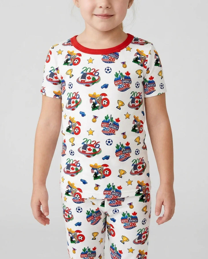 Zweiteiliges, kurzärmliges Pyjama-Set mit Marienkäfern