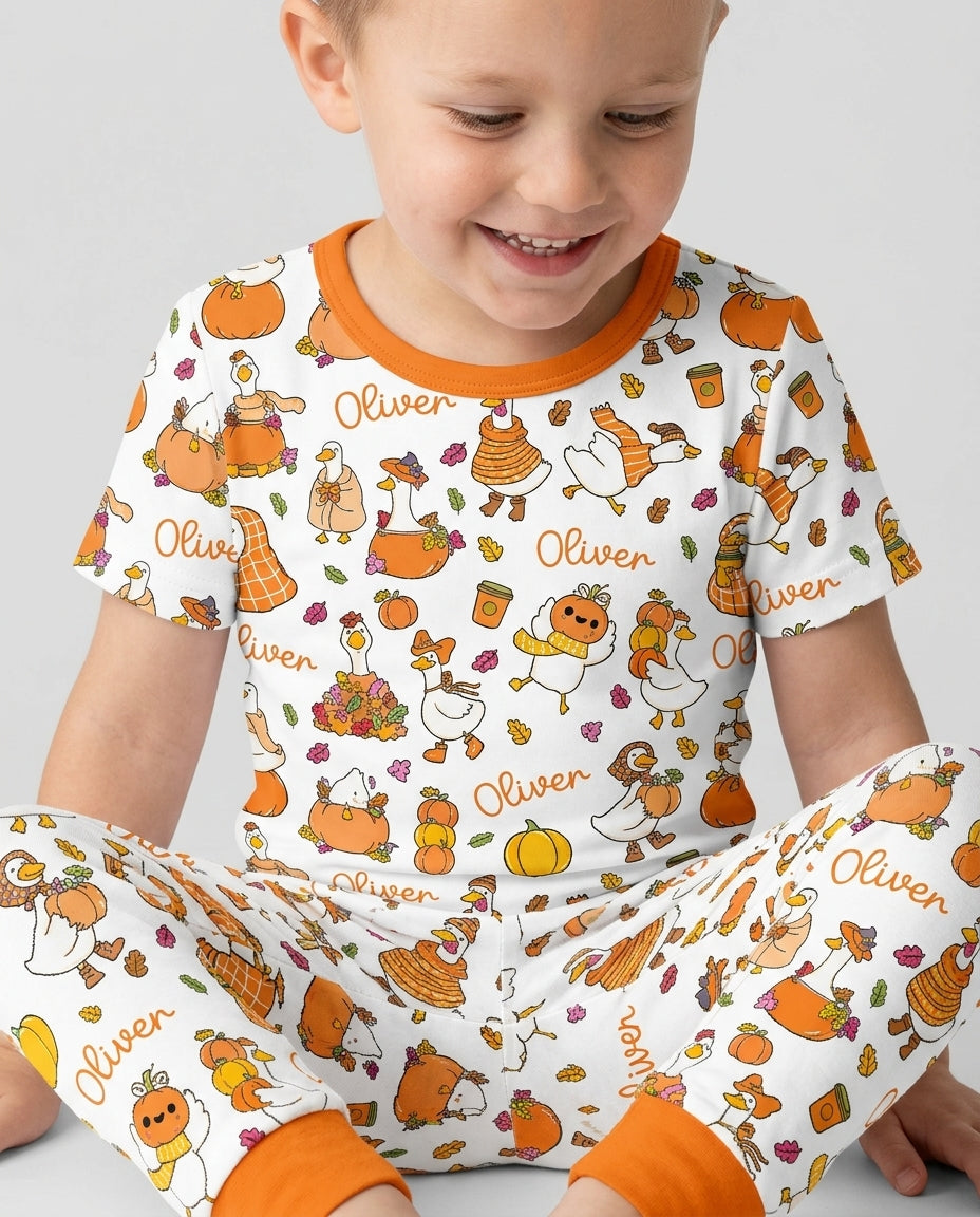 Zweiteiliges, kurzärmliges Pyjama-Set mit Marienkäfern