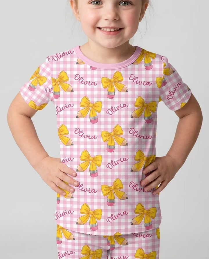 Zweiteiliges, kurzärmliges Pyjama-Set mit Marienkäfern