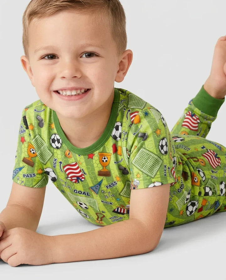 Zweiteiliges, kurzärmliges Pyjama-Set mit Marienkäfern
