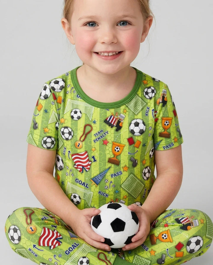 Zweiteiliges, kurzärmliges Pyjama-Set mit Marienkäfern
