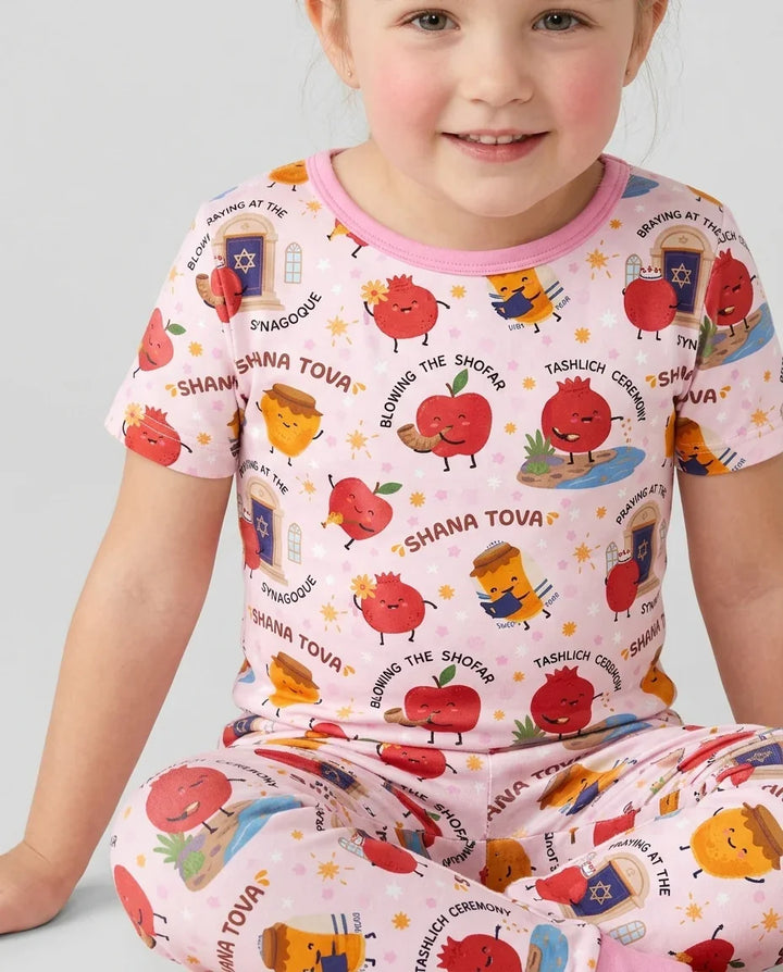 Zweiteiliges, kurzärmliges Pyjama-Set mit Marienkäfern