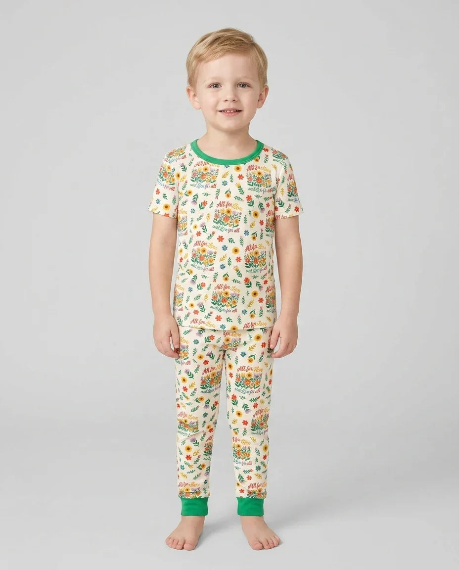 Zweiteiliges, kurzärmliges Pyjama-Set mit Marienkäfern