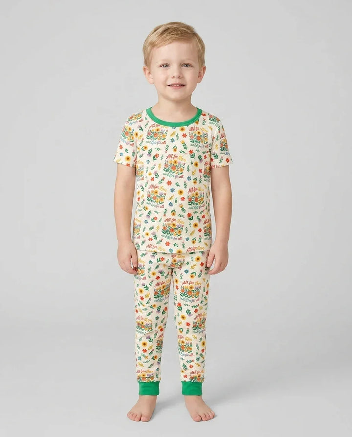 Zweiteiliges, kurzärmliges Pyjama-Set mit Marienkäfern