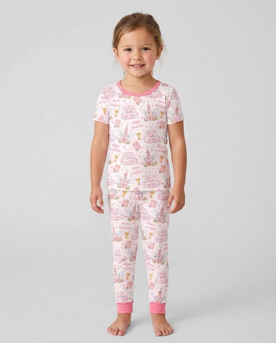 Zweiteiliges, kurzärmliges Pyjama-Set mit Marienkäfern