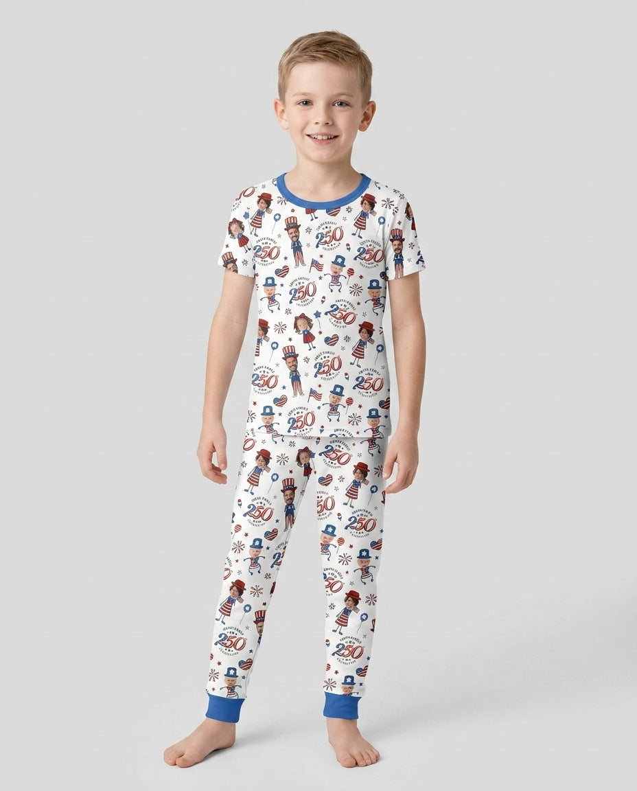 Zweiteiliges, kurzärmliges Pyjama-Set mit Marienkäfern