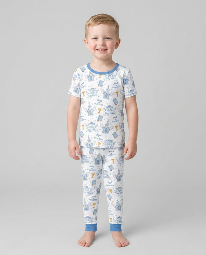 Zweiteiliges, kurzärmliges Pyjama-Set mit Marienkäfern