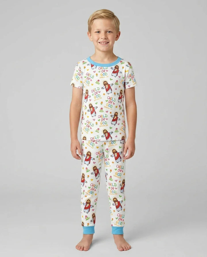 Zweiteiliges, kurzärmliges Pyjama-Set mit Marienkäfern