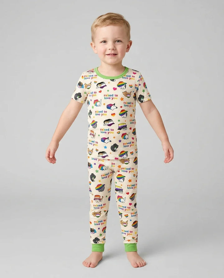 Zweiteiliges, kurzärmliges Pyjama-Set mit Marienkäfern