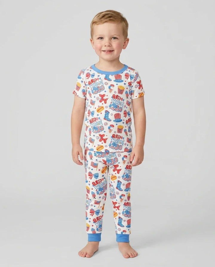 Zweiteiliges, kurzärmliges Pyjama-Set mit Marienkäfern