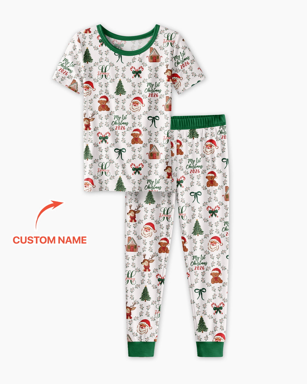 Zweiteiliges, kurzärmliges Pyjama-Set mit Marienkäfern