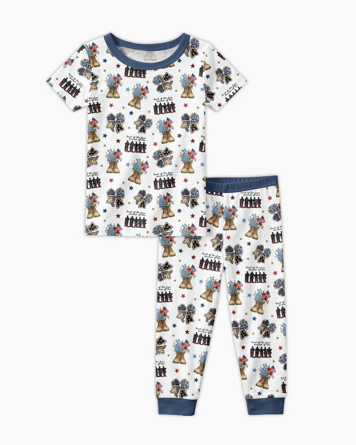 Zweiteiliges, kurzärmliges Pyjama-Set mit Marienkäfern