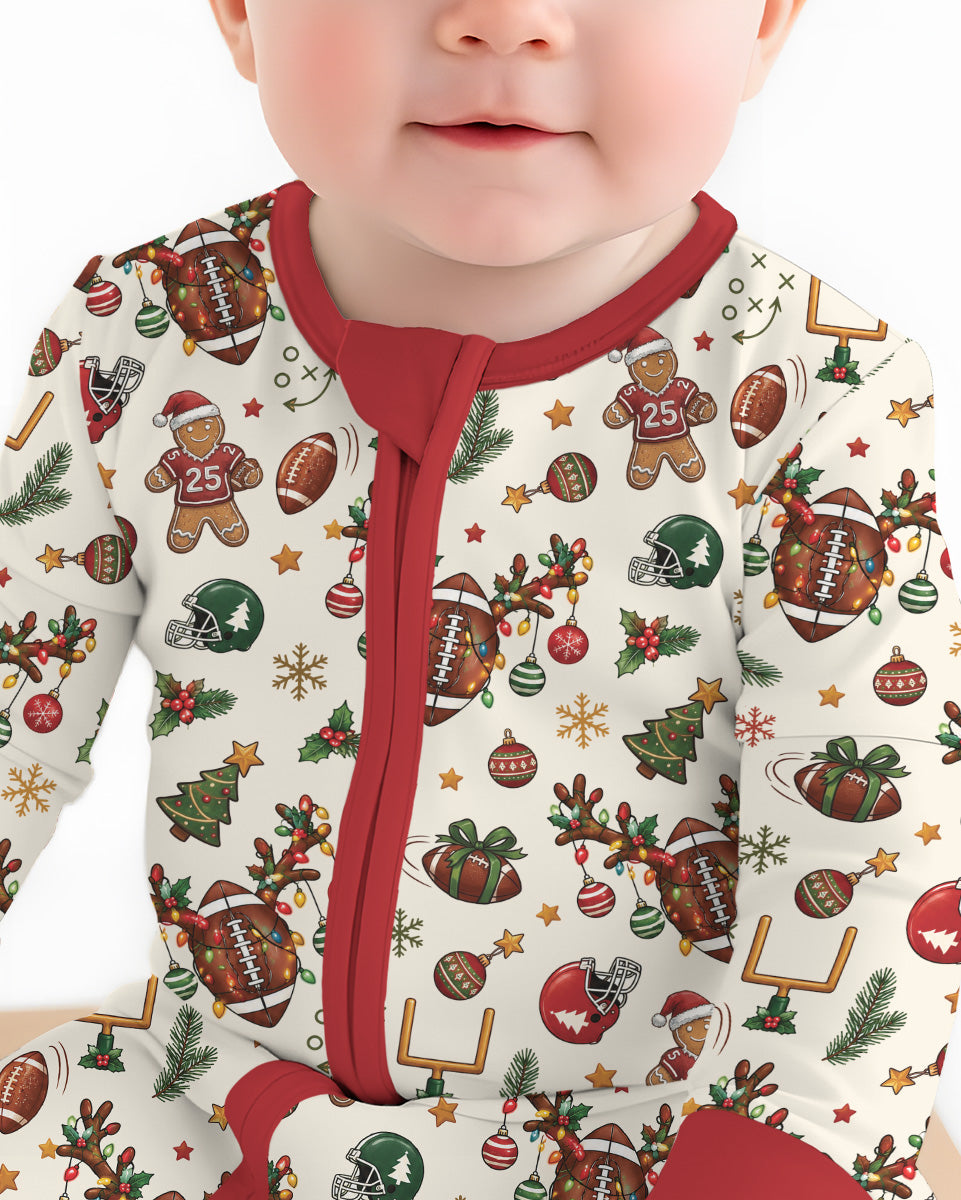 Football Christmas Merry Kickmas Bamboo Convertible Zippy