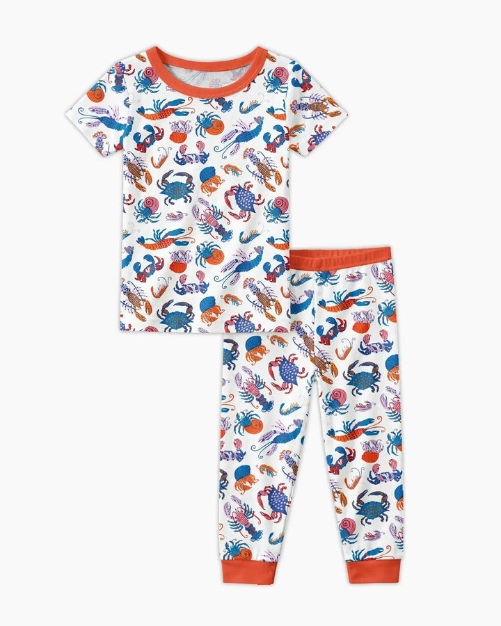 Zweiteiliges, kurzärmliges Pyjama-Set mit Marienkäfern