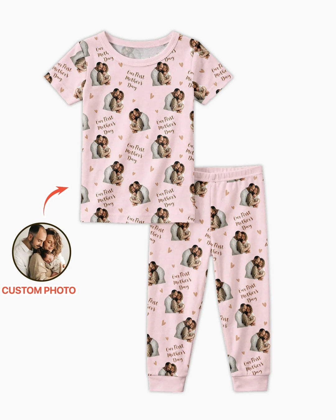 Zweiteiliges, kurzärmliges Pyjama-Set mit Marienkäfern