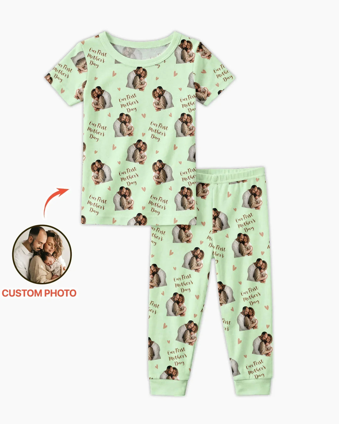 Zweiteiliges, kurzärmliges Pyjama-Set mit Marienkäfern