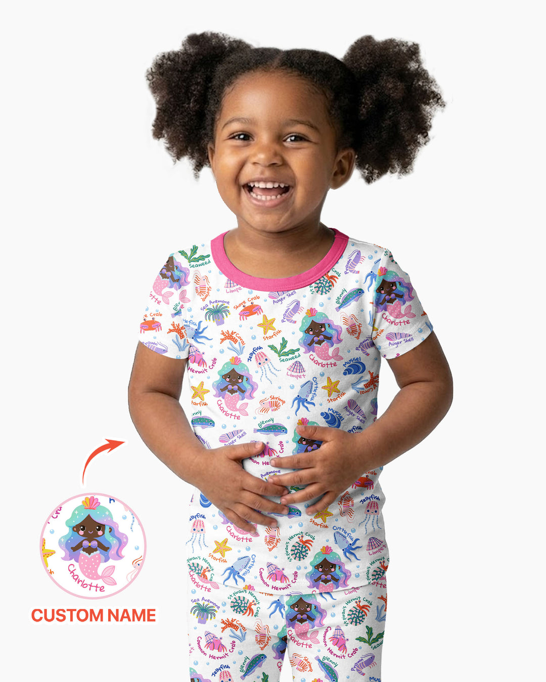 Zweiteiliges, kurzärmliges Pyjama-Set mit Marienkäfern