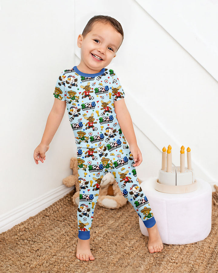 Zweiteiliges, kurzärmliges Pyjama-Set mit Marienkäfern