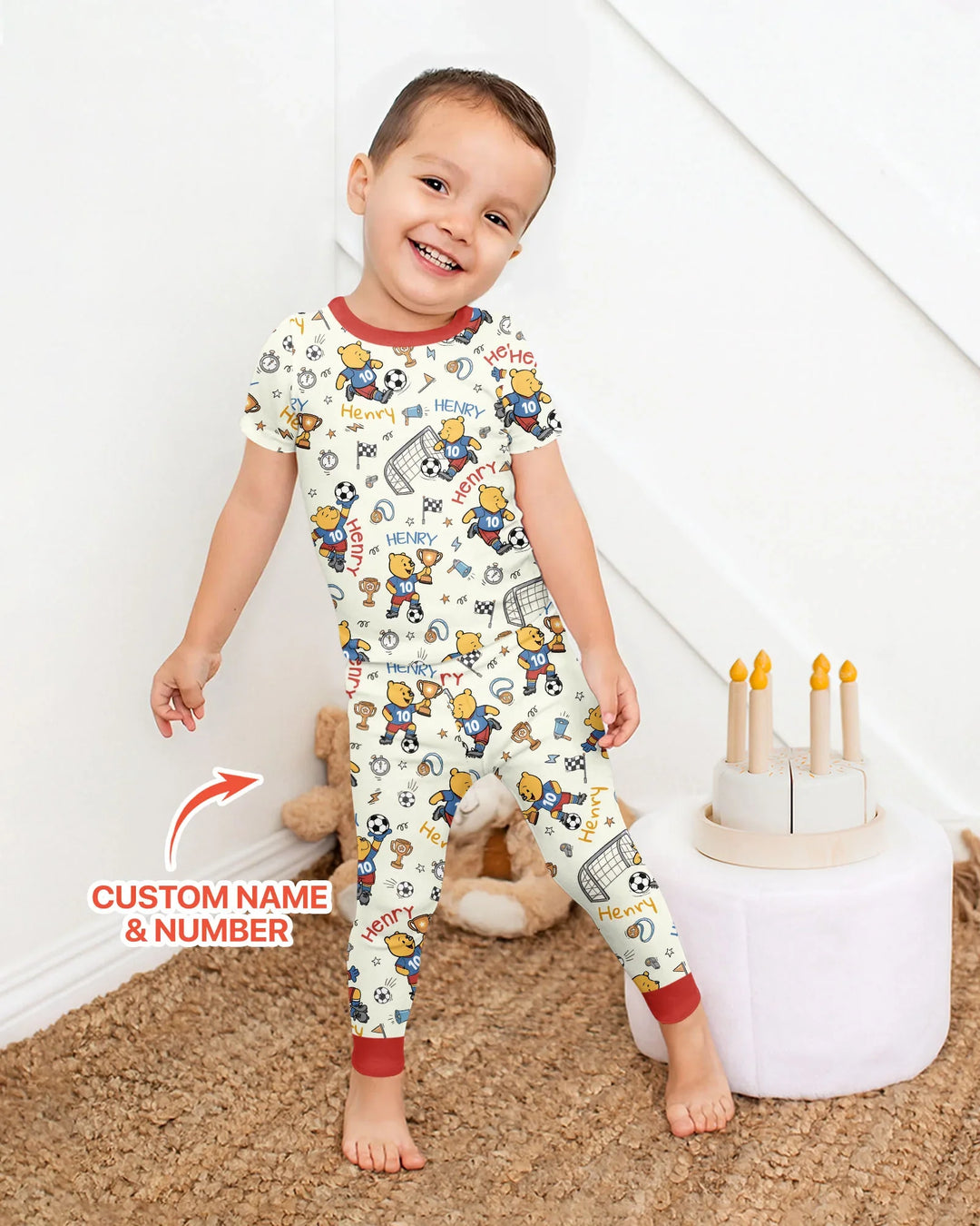 Zweiteiliges, kurzärmliges Pyjama-Set mit Marienkäfern