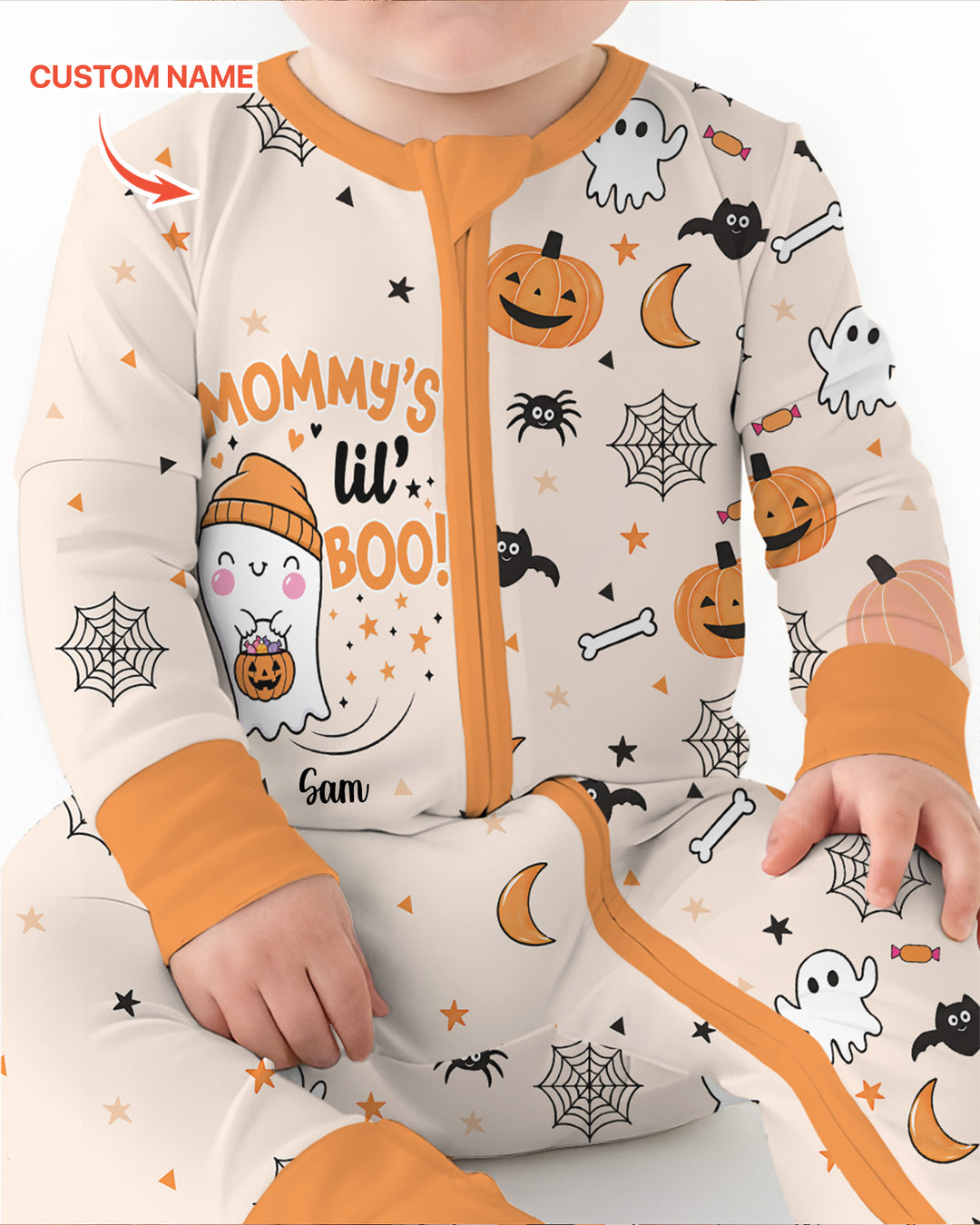 Custom Name Mommy's Lil' Boo Bamboo Convertible Zippy