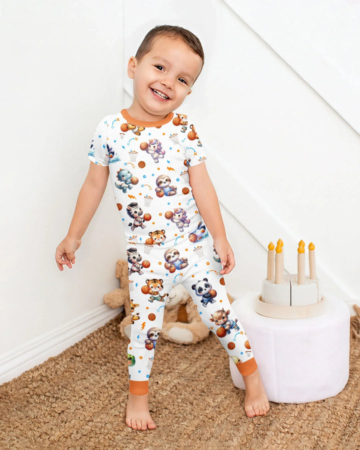 Zweiteiliges, kurzärmliges Pyjama-Set mit Marienkäfern