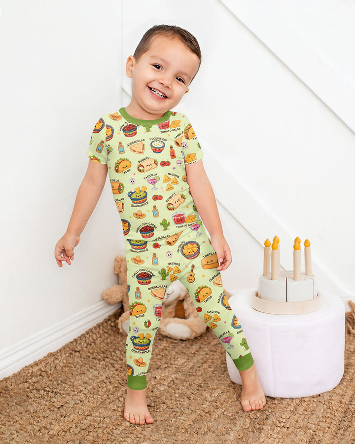Zweiteiliges, kurzärmliges Pyjama-Set mit Marienkäfern