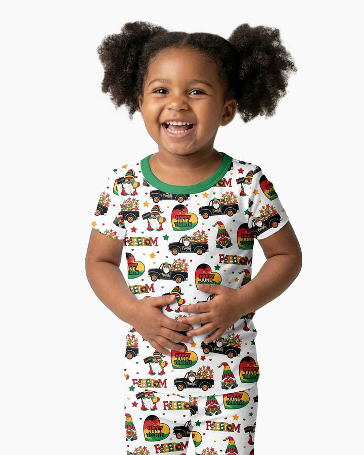 Zweiteiliges, kurzärmliges Pyjama-Set mit Marienkäfern