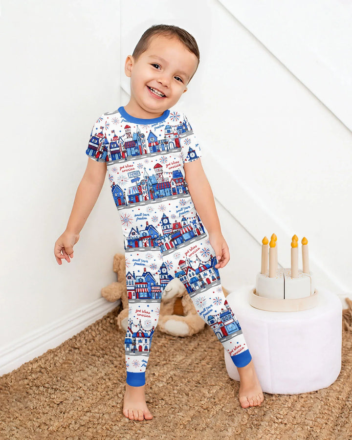 Zweiteiliges, kurzärmliges Pyjama-Set mit Marienkäfern