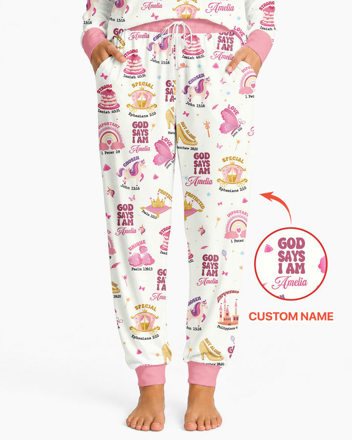 Gott sagt, ich bin Damen-Pyjama-Set