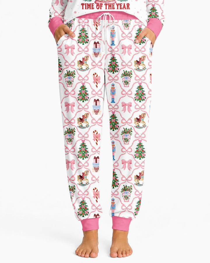 Nutcracker and Snow Globe It's Most Wonderful Time of The Year Bamboo Women Pajama Set