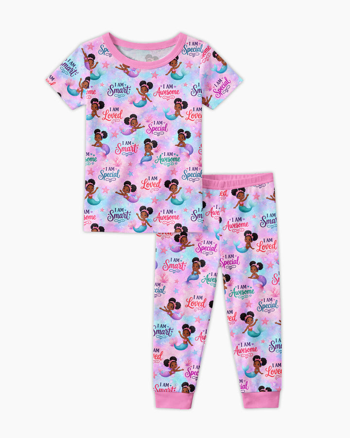 Zweiteiliges, kurzärmliges Pyjama-Set mit Marienkäfern