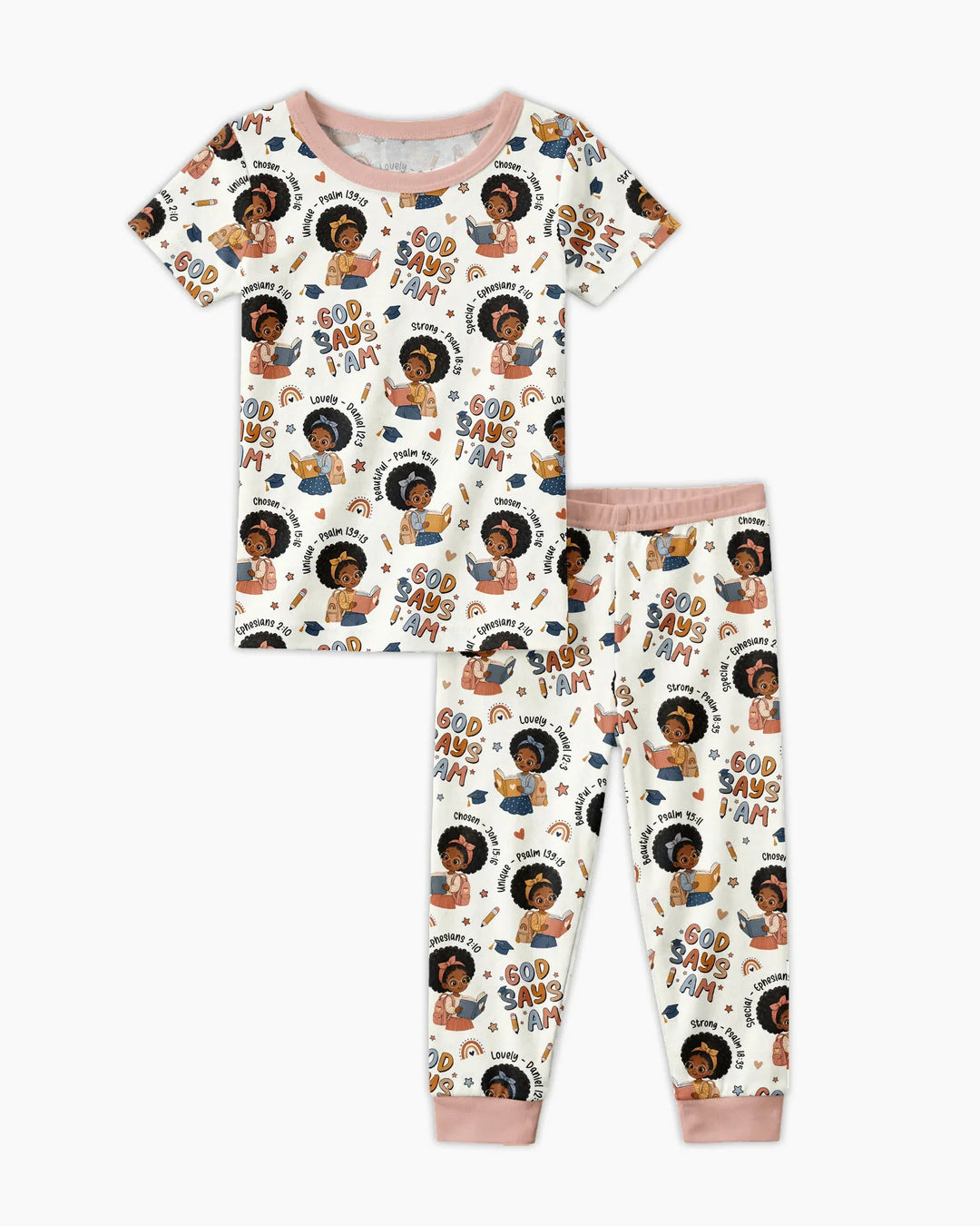 Zweiteiliges, kurzärmliges Pyjama-Set mit Marienkäfern