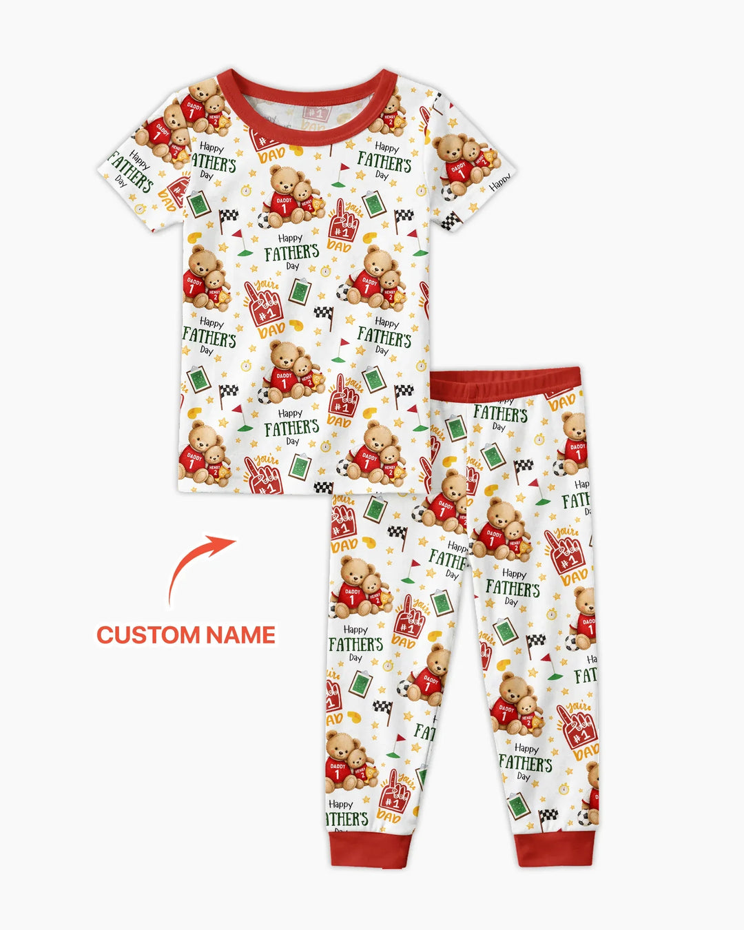 Zweiteiliges, kurzärmliges Pyjama-Set mit Marienkäfern