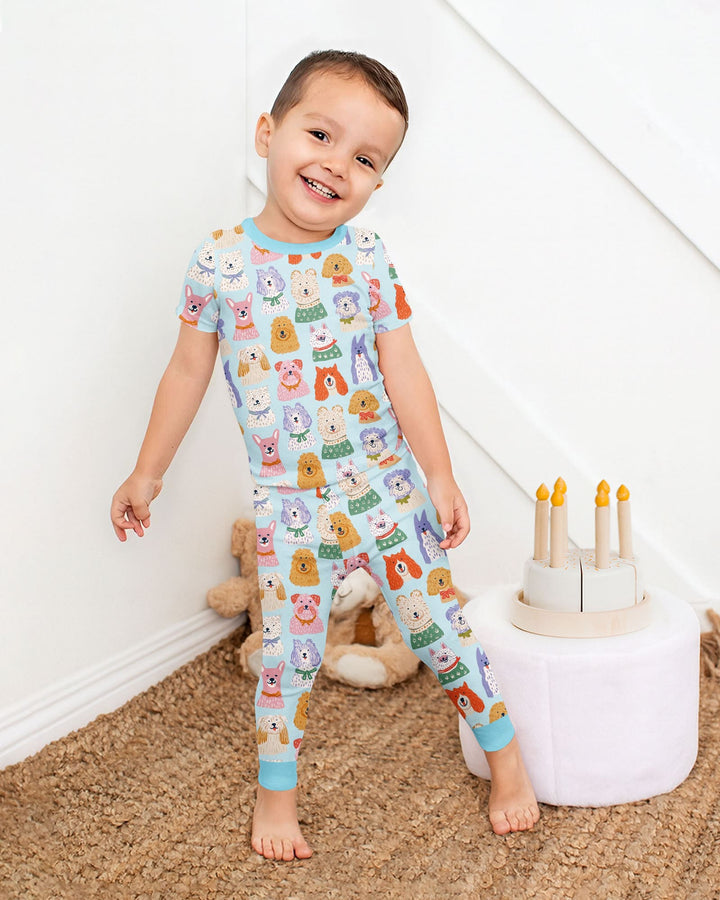 Zweiteiliges, kurzärmliges Pyjama-Set mit Marienkäfern