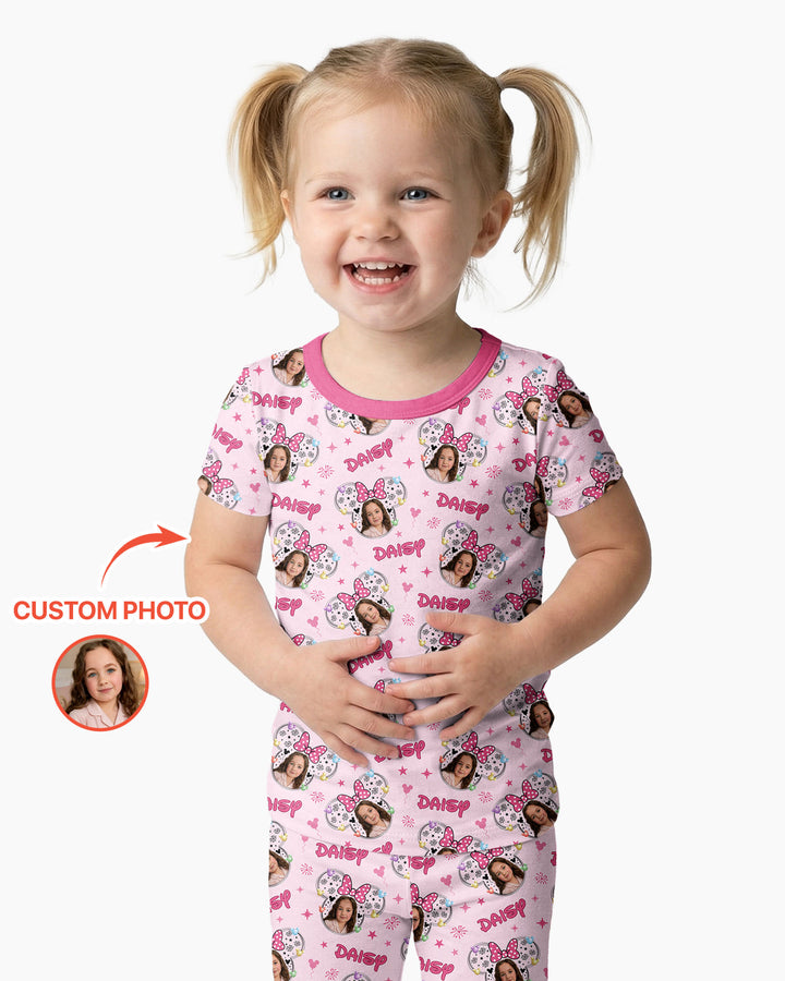 Zweiteiliges, kurzärmliges Pyjama-Set mit Marienkäfern