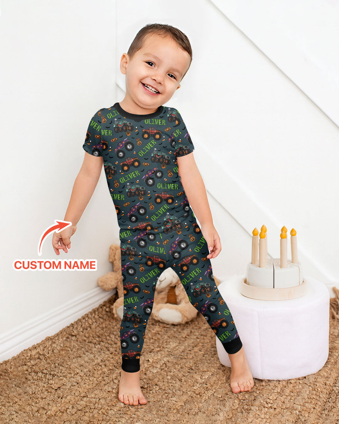 Zweiteiliges, kurzärmliges Pyjama-Set mit Marienkäfern