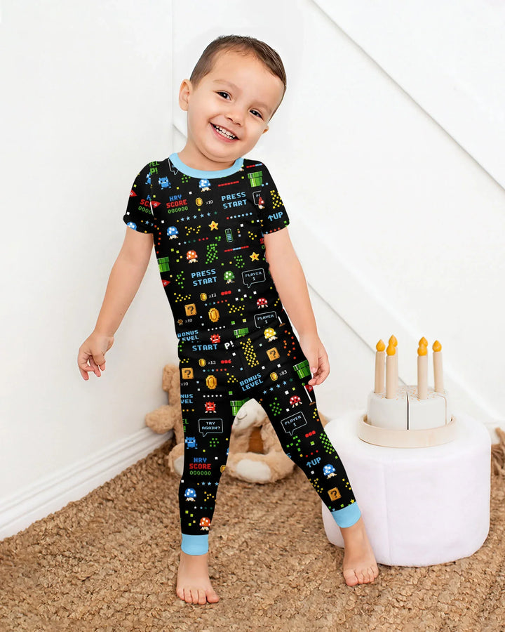 Zweiteiliges, kurzärmliges Pyjama-Set mit Marienkäfern