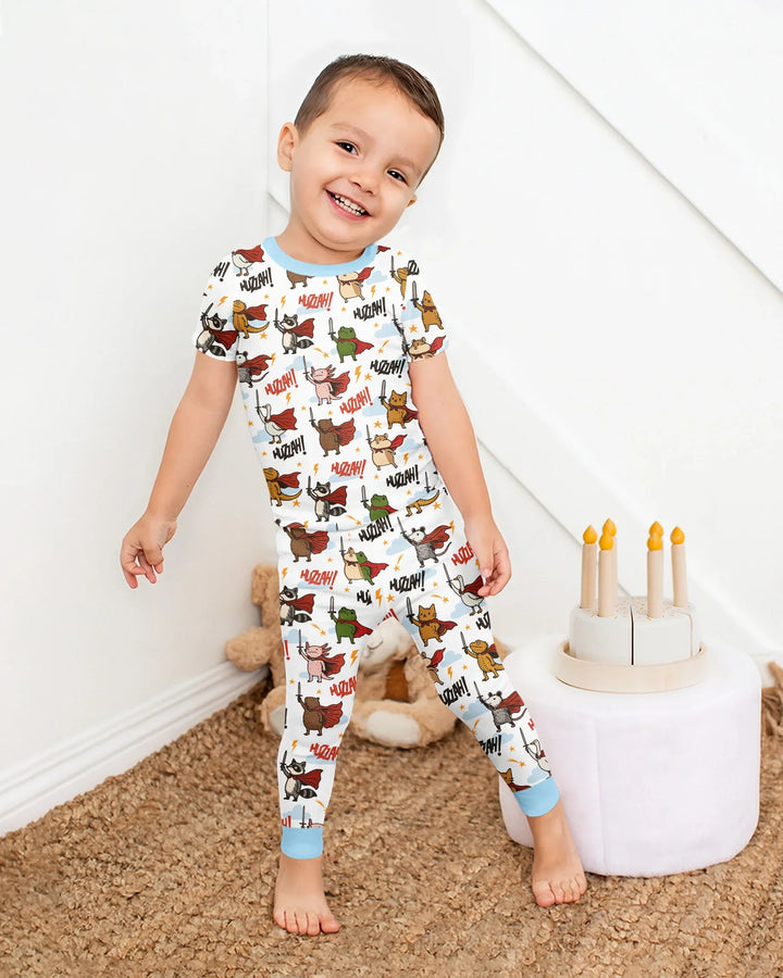 Zweiteiliges, kurzärmliges Pyjama-Set mit Marienkäfern