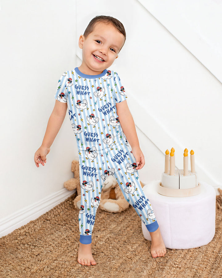 Guess What? Chicken Butt! Bamboo Two Piece Short Sleeve Pajama Set