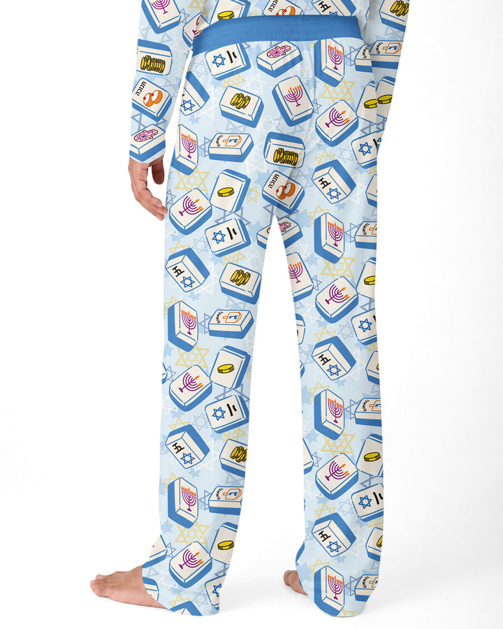 Hanukkah Mahjong Club Bamboo Men's Pajama Set