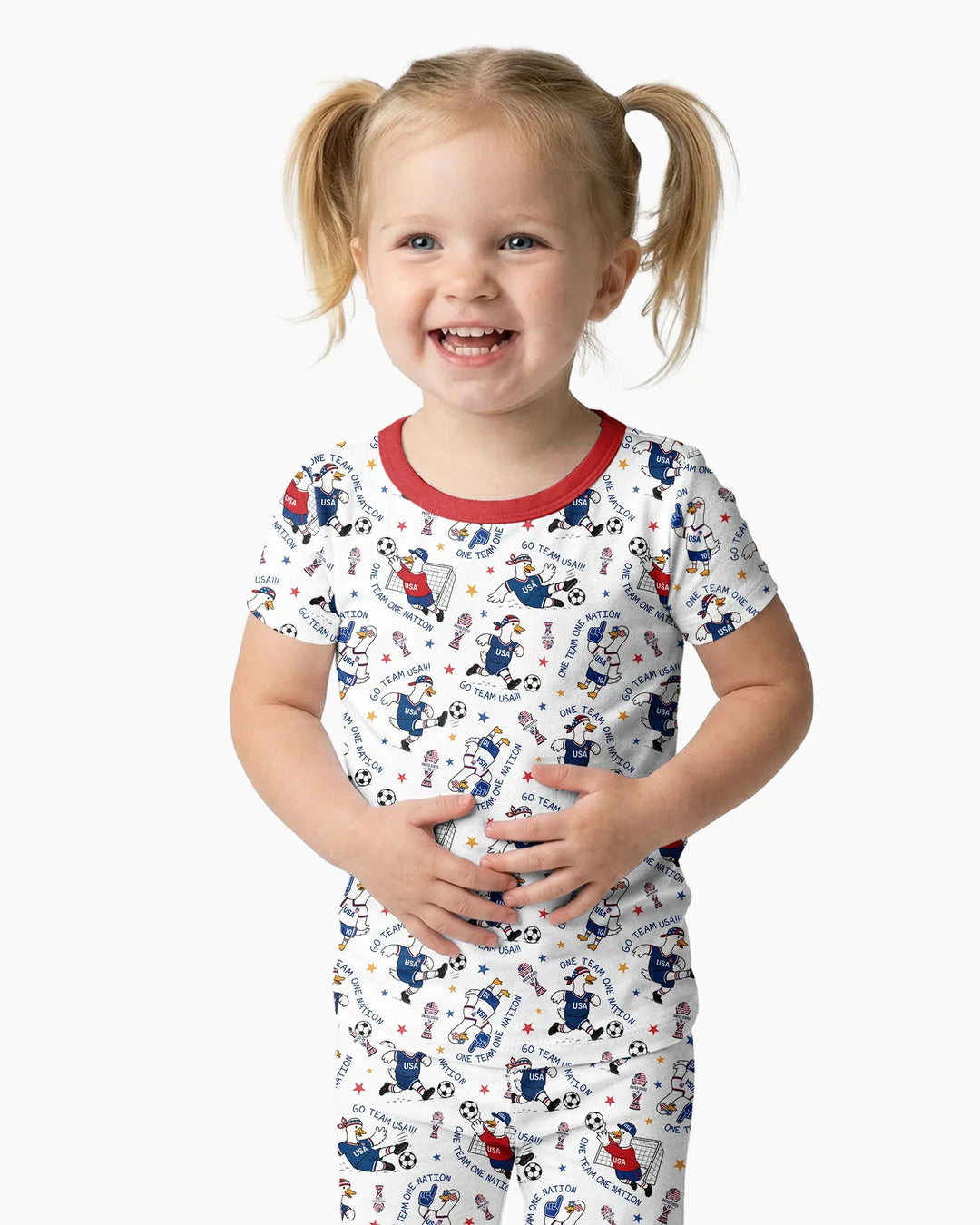 Zweiteiliges, kurzärmliges Pyjama-Set mit Marienkäfern