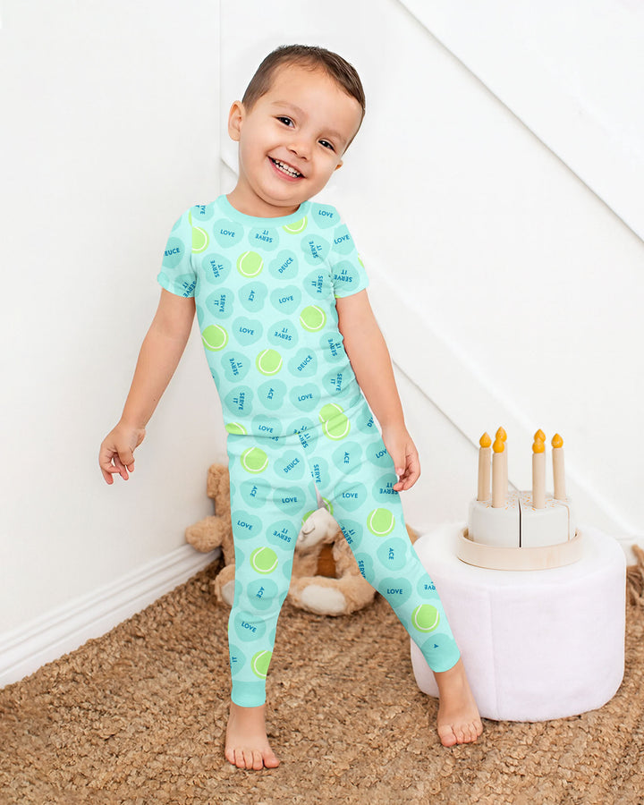Zweiteiliges, kurzärmliges Pyjama-Set mit Marienkäfern